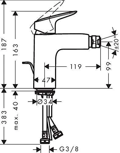 Hansgrohe HG Logis bidė maišytuvas