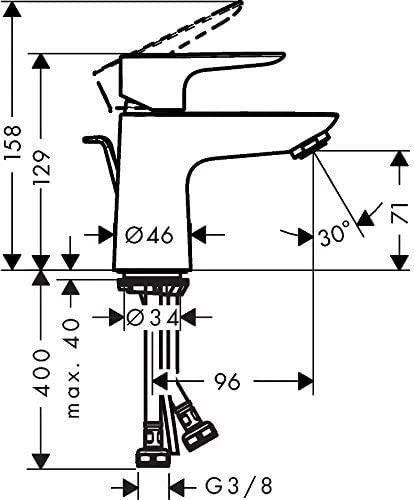 Hansgrohe HG Talis E 80 praustuvo maišytuvas