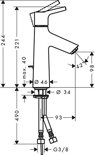 Hansgrohe Talis S 100 maisytuvas praustuvui