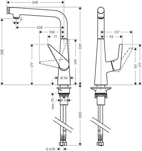 Hansgrohe HG virtuvės maišytuvas Tal is Select S 300 sukiojamu snapu HG72820000