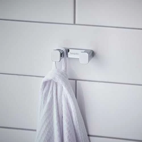 Dvigubas rankšluosčių kabliukas Hansgrohe AddStoris 41755000, chromo