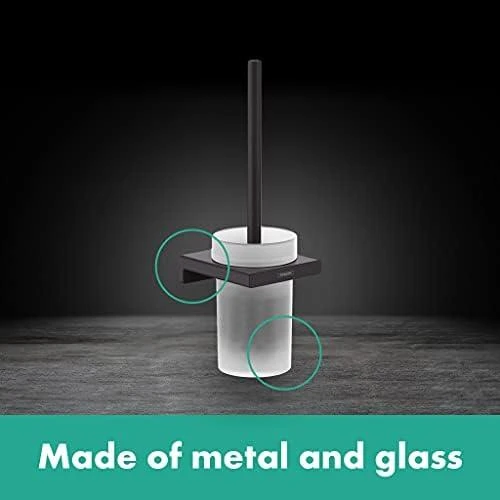 Tualeto šepetys su laikikliu Hansgrohe AddStoris 41752670, juodas matinis
