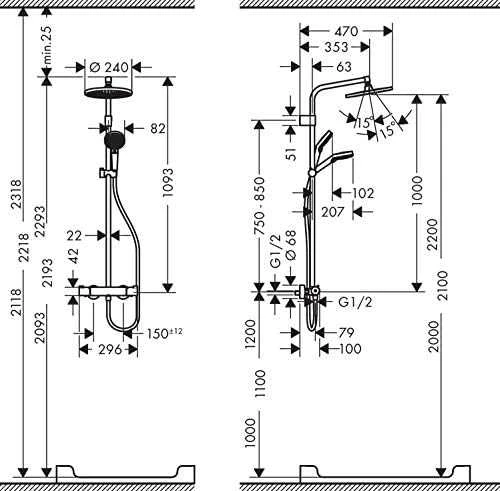 Termostatinis dušo komplektas Hansgrohe Crometta, 26781000