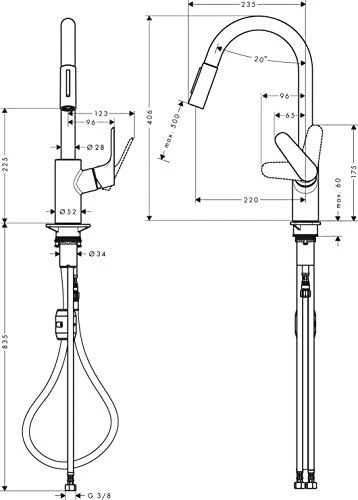 Virtuvinis maišytuvas Hansgrohe Focus M41 31815670