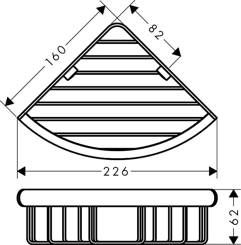 Kampinė lentynėlė Hansgrohe Logis Universal 41710000