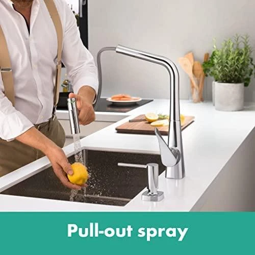 Virtuvinis maišytuvas su ištraukiama žarna Hansgrohe Metris Select M 73820000