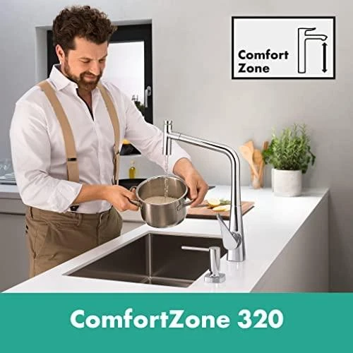 Virtuvinis maišytuvas su ištraukiama žarna Hansgrohe Metris Select M 73820000