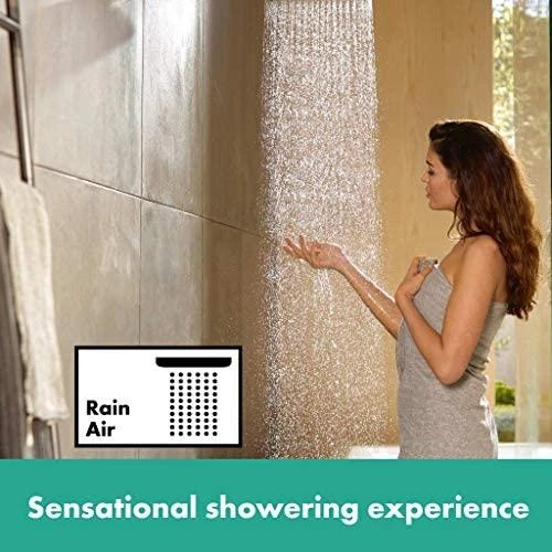 Potinkinės, termostatinės dušo sistemos komplektas Hansgrohe Raindance E 27939670, juodas matinis