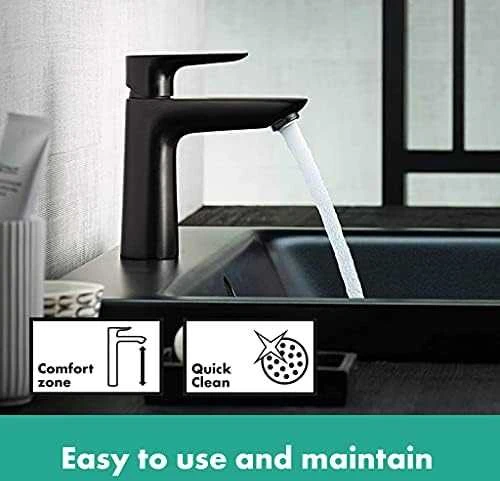 Juodas praustuvo maišytuvas Hansgrohe TALIS E 110 71710670