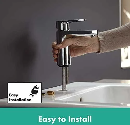Praustuvo maišytuvas Hansgrohe Vernis Blend 100 CoolStart, 71585000, chromas