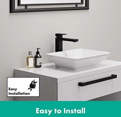 Praustuvo maišytuvas Hansgrohe Vernis Shape 190, 71562670, juodas matinis