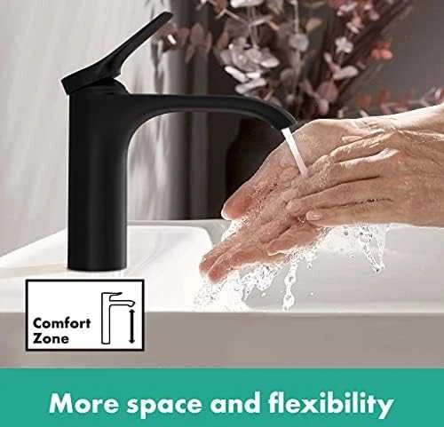 Praustuvo maišytuvas Hansgrohe Vivenis 75020670, juodas matinis