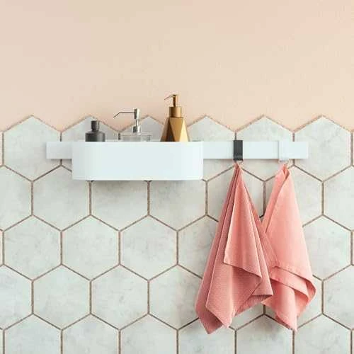 Universalus sieninis laikiklis Hansgrohe WallStoris 27902700, baltas matinis