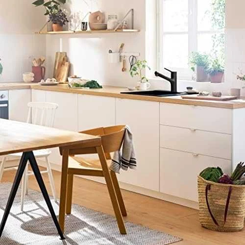 Plautuvės maišytuvas su ištraukiama žarna Hansgrohe Zesis M33, 74800670, juodas matinis