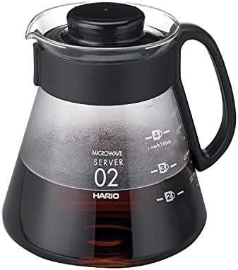 Hario V60-02 stiklinis kavinukas su matavimo skalėmis