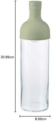 Gertuvė HARIO šaltos arbatos buteliukas su filtru, 750 ml, „Muted Žalias“