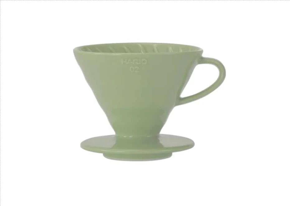 Hario V60-02 žalias keraminis kavinukas