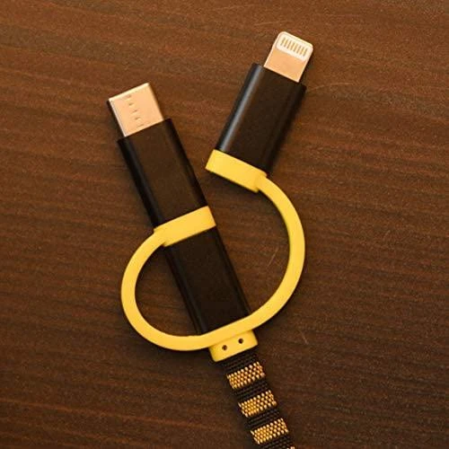USB kabelis Thumbs Up USB-A - USB-C + microUSB + Lightning 1 m Juodas (1002655)