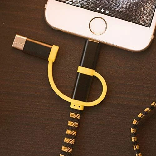 USB kabelis Thumbs Up USB-A - USB-C + microUSB + Lightning 1 m Juodas (1002655)