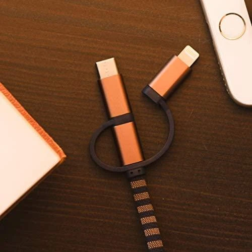 USB laidas Thumbs Up USB-A - USB-C + microUSB + Lightning 1 m Ruda (1002653)