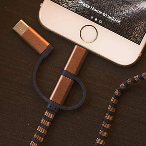 USB laidas Thumbs Up USB-A - USB-C + microUSB + Lightning 1 m Ruda (1002653)
