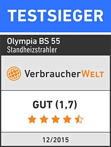 OLP Olympia BS 55 Juoda 2000 W Infraraudonųjų spindulių elektrinis šildytuvas