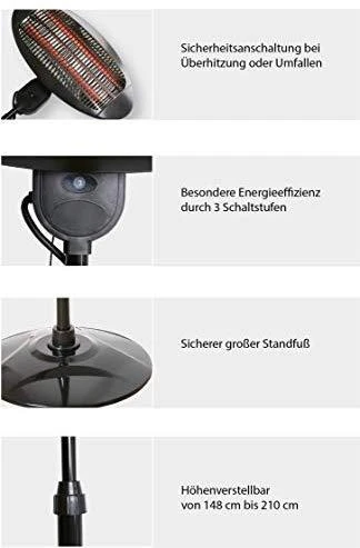 OLP Olympia BS 55 Juoda 2000 W Infraraudonųjų spindulių elektrinis šildytuvas