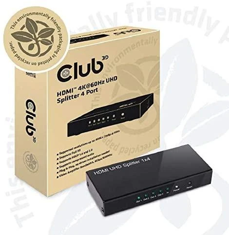 Club 3D CLUB3D HDMI 2.0 UHD skirstytuvas, 4 prievadai