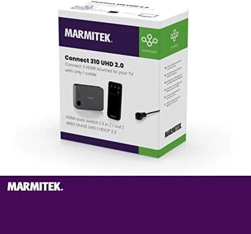 „Marmitek Connect 310 UHD 2.0“, HDMI, 2.0b, juodas, 18 Gbit/s, 600 MHz, 2560 x 2048 pikselių