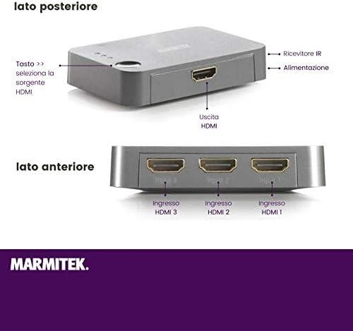 „Marmitek Connect 310 UHD 2.0“, HDMI, 2.0b, juodas, 18 Gbit/s, 600 MHz, 2560 x 2048 pikselių