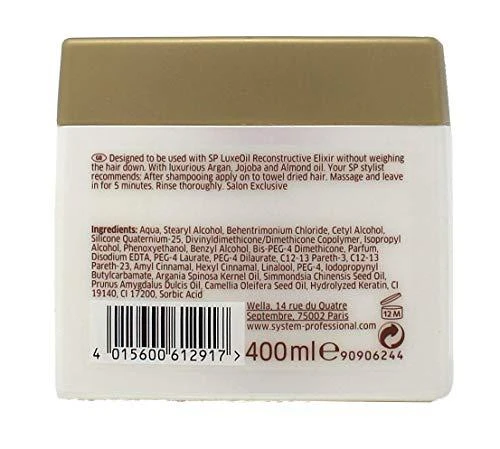Wella System Professional Kaukė atstatanti keratiną Wella SP Luxe Oil Restore Mask 400ml