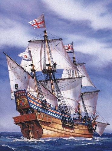Heller Golden Hind burlaivio plastikinis rinkinys 1/96