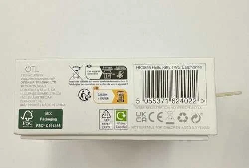 OTL Technologies Hello Kitty TWS belaidės ausinės vaikams