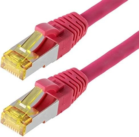 „helos“ jungiamasis kabelis „Cat 6a S/FTP RJ45“, rausvai raudonas, 30m, AWG26/7 LSZH GHMT