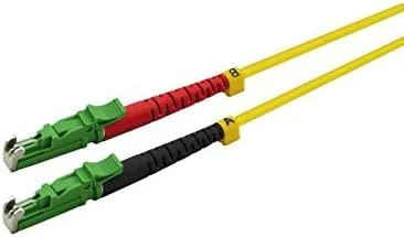 helos LWL Patchkabel E2000® APC/E2000® APC (LSH) Duplex 9/125µm OS2 gelb 0,5m