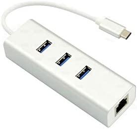 „helos“ šakotuvas, USB 3.1 C tipo / 3x USB + RJ45 gigabito eterneto, PREMIUM, sidabrinis