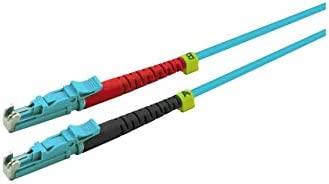 helos LWL Patchkabel OM3 Duplex E2000® (LSH)-E2000® (LSH) 50/125µm aqua 3m