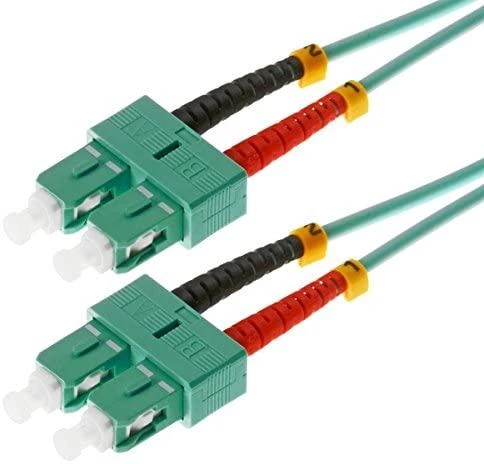 helos LWL Patchkabel OM3 Duplex 3,0mm LC-LC 50/125µm aqua 2m LSZH