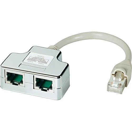 Tinklo RJ45 T-adapteris su kabeliu