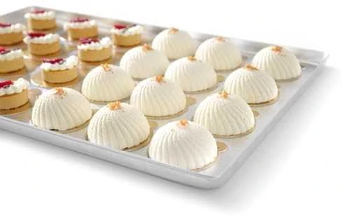Taca cukiernicza piekarnicza ekspozycyjna su aliuminio 400x300x20mm sidabrinė - Hendi 808504
