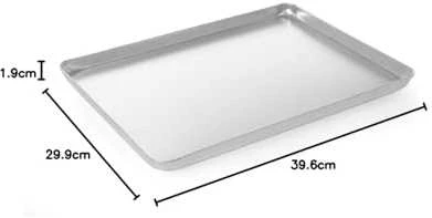 Taca cukiernicza piekarnicza ekspozycyjna su aliuminio 400x300x20mm sidabrinė - Hendi 808504