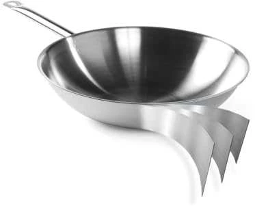 Keptuvė WOK 3-PLY - bez pokrywki - Hendi 839003