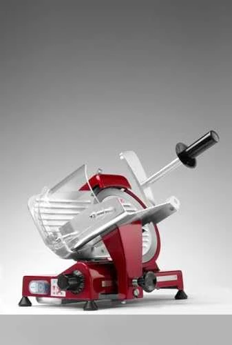 Raudona elektrinė pjaustyklė 220mm peiliu