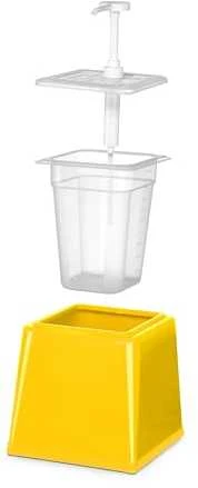 Garstyčių padažo dozatorius su pompa 2,5l geltonas - Hendi 203538