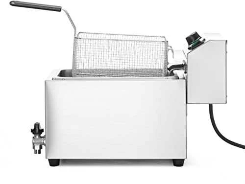 Reguliuojama elektrinė gruzdintuvė su išleidimo čiaupu 400 V 66000 W 10 l - Hendi 209424
