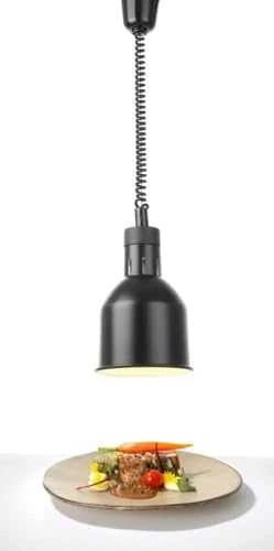 Maisto pašildymo lempa - pakabinamas cilindrinis kūgio formos juodas skersmuo. 175 mm 250 W – Hendi 273852