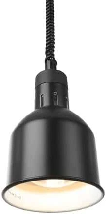 Maisto pašildymo lempa - pakabinamas cilindrinis kūgio formos juodas skersmuo. 175 mm 250 W – Hendi 273852