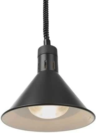 Maisto pašildymo lempa – kabantis kūginio juodo skersmens. 275 mm 250 W – Hendi 273845