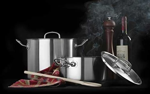 Puodas aukštas Kitchen Line su dangteliu 13,5 l śr. 280 x 220 h - Hendi 837405