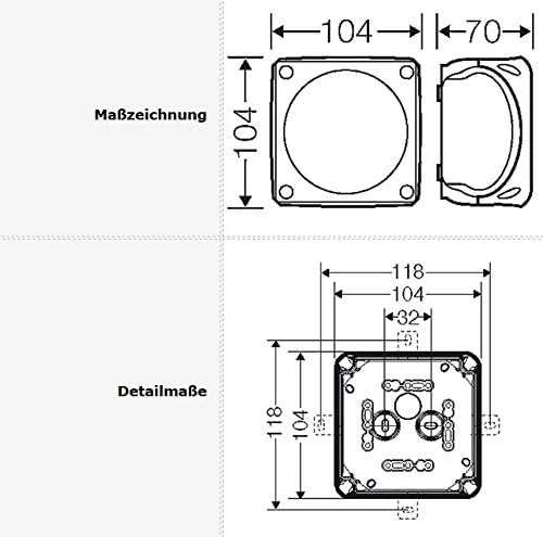 Hensel Filialas Box 104x104x70 5x2.5mm2 CU IP66 pilka DK 0402 GZ (62000149)